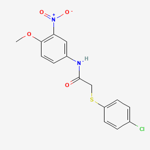 2-[(4-chlorophenyl)thio]-N-(4-methoxy-3-nitrophenyl)acetamide