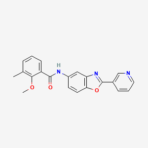 2-methoxy-3-methyl-N-[2-(3-pyridinyl)-1,3-benzoxazol-5-yl]benzamide