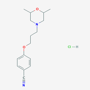 4-[3-(2,6-Dimethylmorpholin-4-yl)propoxy]benzonitrile;hydrochloride