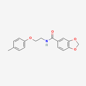 N-[2-(4-methylphenoxy)ethyl]-1,3-benzodioxole-5-carboxamide