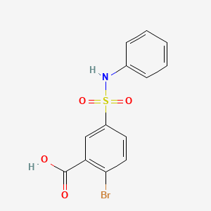 molecular formula C13H10BrNO4S B4409517 5-(anilinosulfonyl)-2-bromobenzoic acid 