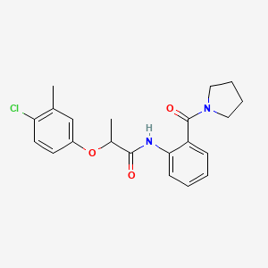 2-(4-chloro-3-methylphenoxy)-N-[2-(pyrrolidine-1-carbonyl)phenyl]propanamide