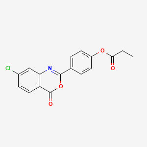 molecular formula C17H12ClNO4 B4409533 4-(7-chloro-4-oxo-4H-3,1-benzoxazin-2-yl)phenyl propionate 