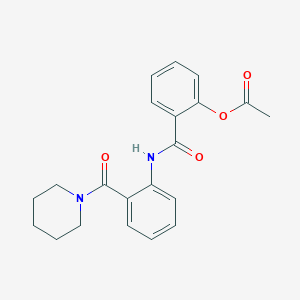 molecular formula C21H22N2O4 B4409554 2-({[2-(1-piperidinylcarbonyl)phenyl]amino}carbonyl)phenyl acetate 