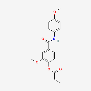 2-methoxy-4-{[(4-methoxyphenyl)amino]carbonyl}phenyl propionate