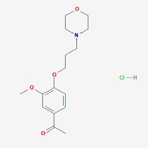 1-[3-Methoxy-4-(3-morpholin-4-ylpropoxy)phenyl]ethanone;hydrochloride