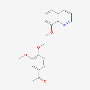 molecular formula C20H19NO4 B4409586 1-{3-methoxy-4-[2-(8-quinolinyloxy)ethoxy]phenyl}ethanone 