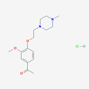 molecular formula C16H25ClN2O3 B4409600 1-[3-Methoxy-4-[2-(4-methylpiperazin-1-yl)ethoxy]phenyl]ethanone;hydrochloride 