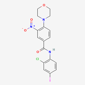 N-(2-chloro-4-iodophenyl)-4-(4-morpholinyl)-3-nitrobenzamide