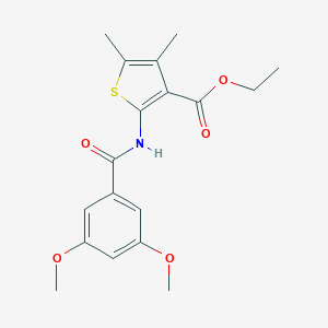 molecular formula C18H21NO5S B440962 Ethyl 2-(3,5-dimethoxybenzamido)-4,5-dimethylthiophene-3-carboxylate CAS No. 433974-91-5