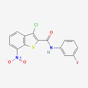 3-chloro-N-(3-fluorophenyl)-7-nitro-1-benzothiophene-2-carboxamide