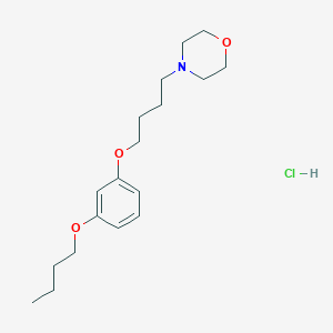 molecular formula C18H30ClNO3 B4409660 4-[4-(3-Butoxyphenoxy)butyl]morpholine;hydrochloride 