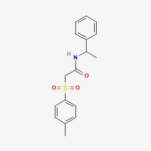 molecular formula C17H19NO3S B4409667 2-[(4-methylphenyl)sulfonyl]-N-(1-phenylethyl)acetamide 