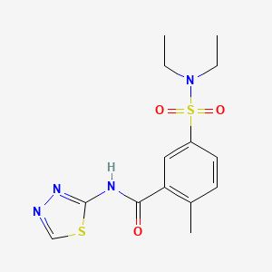 5-[(diethylamino)sulfonyl]-2-methyl-N-1,3,4-thiadiazol-2-ylbenzamide