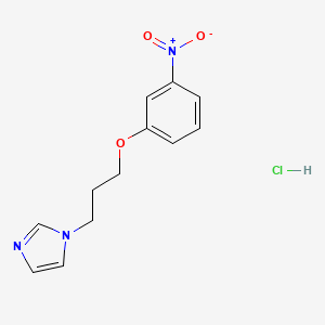 molecular formula C12H14ClN3O3 B4409674 1-[3-(3-Nitrophenoxy)propyl]imidazole;hydrochloride 