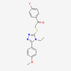 2-{[4-ethyl-5-(4-methoxyphenyl)-4H-1,2,4-triazol-3-yl]sulfanyl}-1-(4-fluorophenyl)ethanone