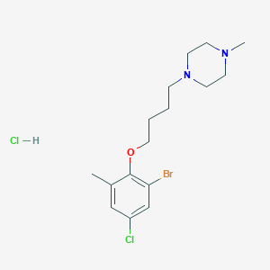 1-[4-(2-Bromo-4-chloro-6-methylphenoxy)butyl]-4-methylpiperazine;hydrochloride