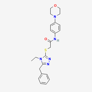 2-[(5-benzyl-4-ethyl-4H-1,2,4-triazol-3-yl)thio]-N-[4-(4-morpholinyl)phenyl]acetamide