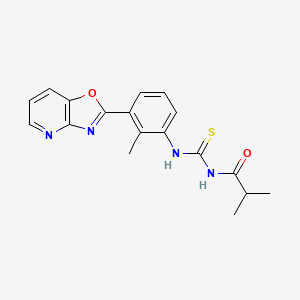 2-methyl-N-{[(2-methyl-3-[1,3]oxazolo[4,5-b]pyridin-2-ylphenyl)amino]carbonothioyl}propanamide