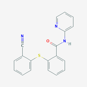 molecular formula C19H13N3OS B4409700 2-[(2-cyanophenyl)thio]-N-2-pyridinylbenzamide 