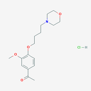 1-[3-Methoxy-4-(4-morpholin-4-ylbutoxy)phenyl]ethanone;hydrochloride