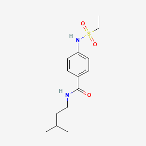 4-[(ethylsulfonyl)amino]-N-(3-methylbutyl)benzamide