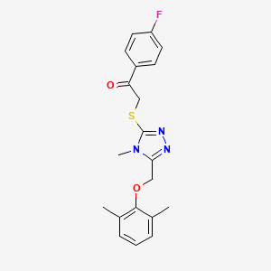 2-({5-[(2,6-dimethylphenoxy)methyl]-4-methyl-4H-1,2,4-triazol-3-yl}thio)-1-(4-fluorophenyl)ethanone