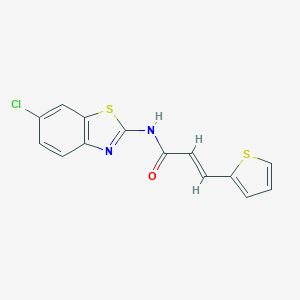 molecular formula C14H9ClN2OS2 B440975 N-(6-chloro-1,3-benzothiazol-2-yl)-3-(2-thienyl)acrylamide CAS No. 392323-02-3