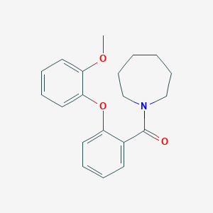 molecular formula C20H23NO3 B4409767 1-[2-(2-methoxyphenoxy)benzoyl]azepane 