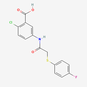 2-chloro-5-({[(4-fluorophenyl)thio]acetyl}amino)benzoic acid