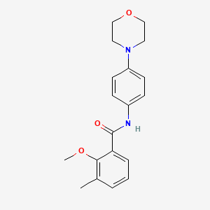 molecular formula C19H22N2O3 B4409784 2-methoxy-3-methyl-N-[4-(4-morpholinyl)phenyl]benzamide 