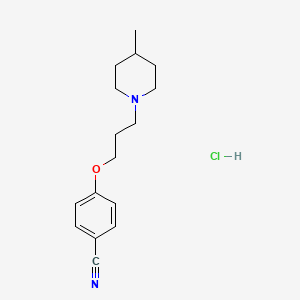 4-[3-(4-Methylpiperidin-1-yl)propoxy]benzonitrile;hydrochloride