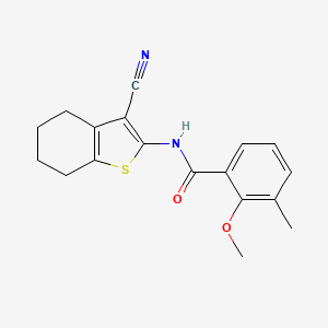 molecular formula C18H18N2O2S B4409828 N-(3-cyano-4,5,6,7-tetrahydro-1-benzothien-2-yl)-2-methoxy-3-methylbenzamide 