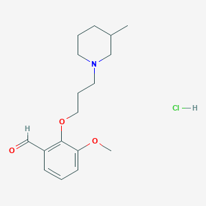 molecular formula C17H26ClNO3 B4409862 3-methoxy-2-[3-(3-methylpiperidin-1-yl)propoxy]benzaldehyde hydrochloride 