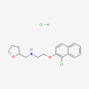 molecular formula C17H21Cl2NO2 B4409868 {2-[(1-chloro-2-naphthyl)oxy]ethyl}(tetrahydrofuran-2-ylmethyl)amine hydrochloride 