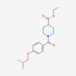 molecular formula C19H27NO4 B4409872 ethyl 1-(4-isobutoxybenzoyl)-4-piperidinecarboxylate 