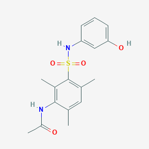 N-[3-[(3-hydroxyphenyl)sulfamoyl]-2,4,6-trimethylphenyl]acetamide