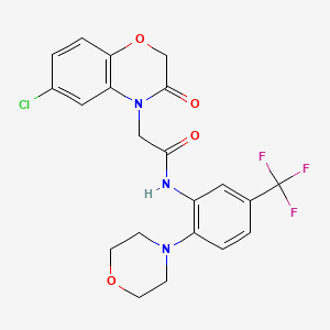 2-(6-chloro-3-oxo-2,3-dihydro-4H-1,4-benzoxazin-4-yl)-N-[2-(4-morpholinyl)-5-(trifluoromethyl)phenyl]acetamide