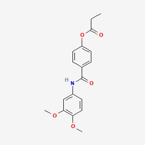 4-{[(3,4-dimethoxyphenyl)amino]carbonyl}phenyl propionate