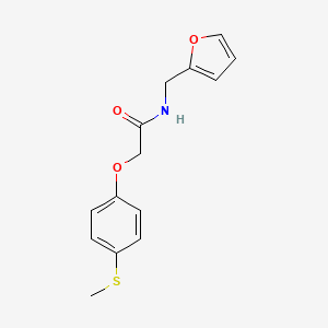 molecular formula C14H15NO3S B4409936 N-(2-furylmethyl)-2-[4-(methylthio)phenoxy]acetamide 