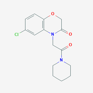 molecular formula C15H17ClN2O3 B4409942 6-chloro-4-[2-oxo-2-(1-piperidinyl)ethyl]-2H-1,4-benzoxazin-3(4H)-one 