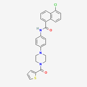 5-chloro-N-{4-[4-(2-thienylcarbonyl)-1-piperazinyl]phenyl}-1-naphthamide