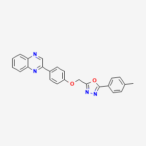 2-(4-{[5-(4-methylphenyl)-1,3,4-oxadiazol-2-yl]methoxy}phenyl)quinoxaline