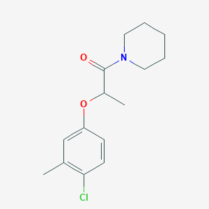 molecular formula C15H20ClNO2 B4409986 1-[2-(4-chloro-3-methylphenoxy)propanoyl]piperidine 