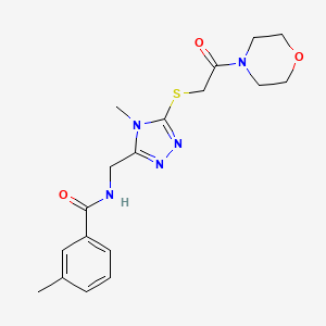 molecular formula C18H23N5O3S B4410002 3-methyl-N-[(4-methyl-5-{[2-(4-morpholinyl)-2-oxoethyl]thio}-4H-1,2,4-triazol-3-yl)methyl]benzamide 