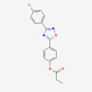 4-[3-(4-chlorophenyl)-1,2,4-oxadiazol-5-yl]phenyl propionate