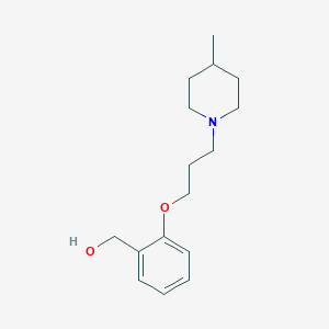 molecular formula C16H25NO2 B4410058 {2-[3-(4-methyl-1-piperidinyl)propoxy]phenyl}methanol 