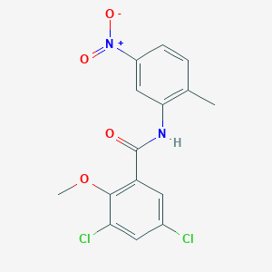 molecular formula C15H12Cl2N2O4 B4410066 3,5-dichloro-2-methoxy-N-(2-methyl-5-nitrophenyl)benzamide 