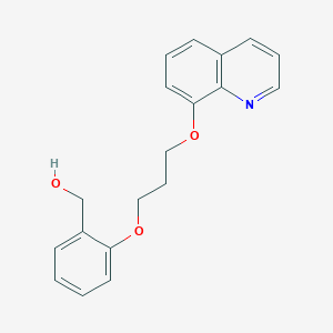 molecular formula C19H19NO3 B4410072 {2-[3-(8-quinolinyloxy)propoxy]phenyl}methanol 