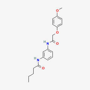 molecular formula C20H24N2O4 B4410102 N-(3-{[2-(4-methoxyphenoxy)acetyl]amino}phenyl)pentanamide 